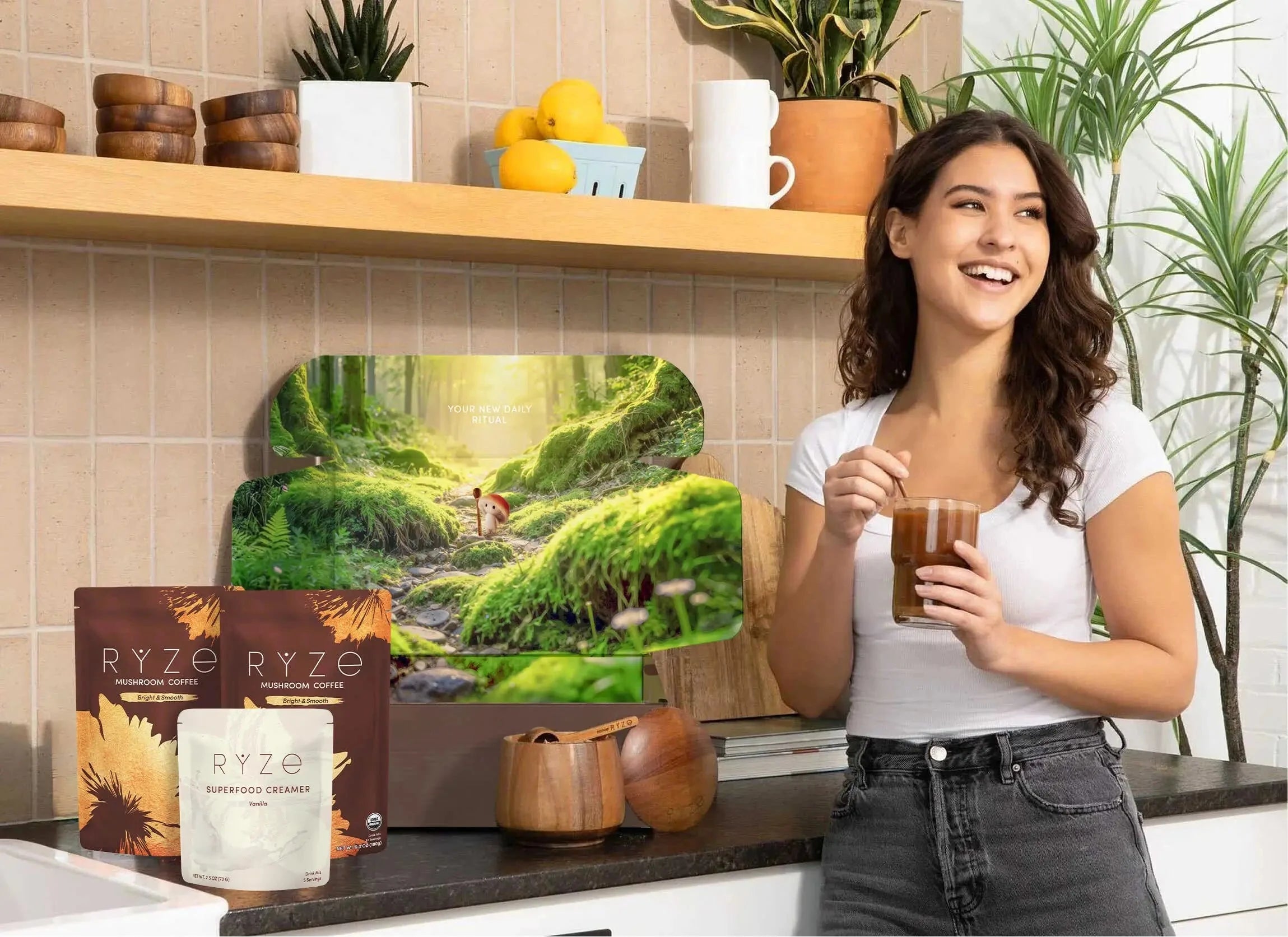 RYZE ambassador with product